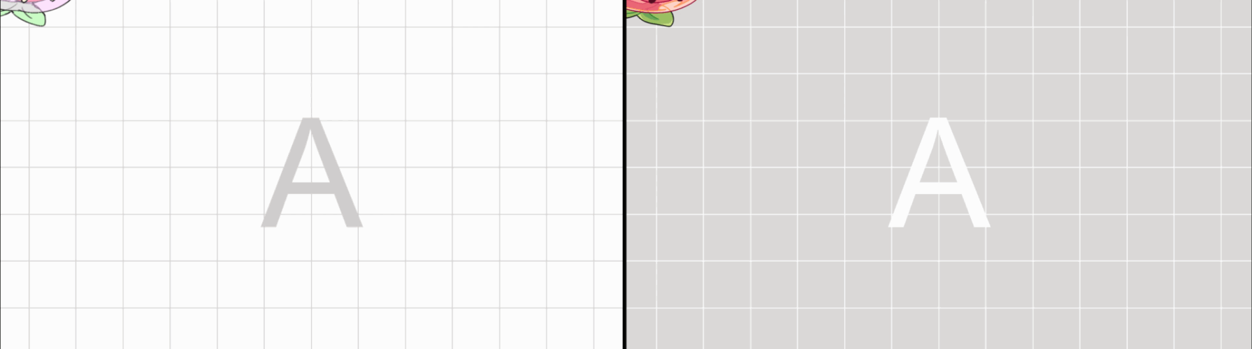 example of a draft (6 fps) and the completed animation (12 fps)